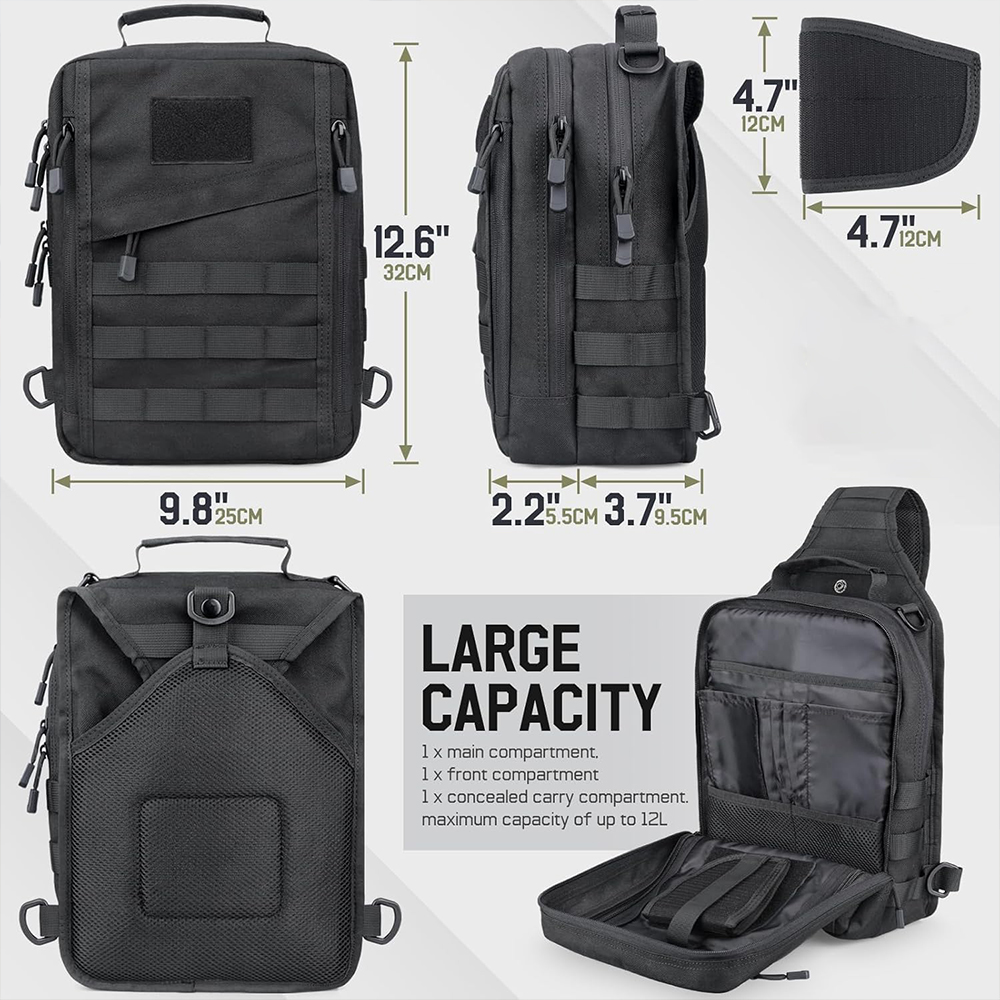 Taktyczny plecak na ramię ukry – Edc Concealed Carry Sling Bag recenzja i cena